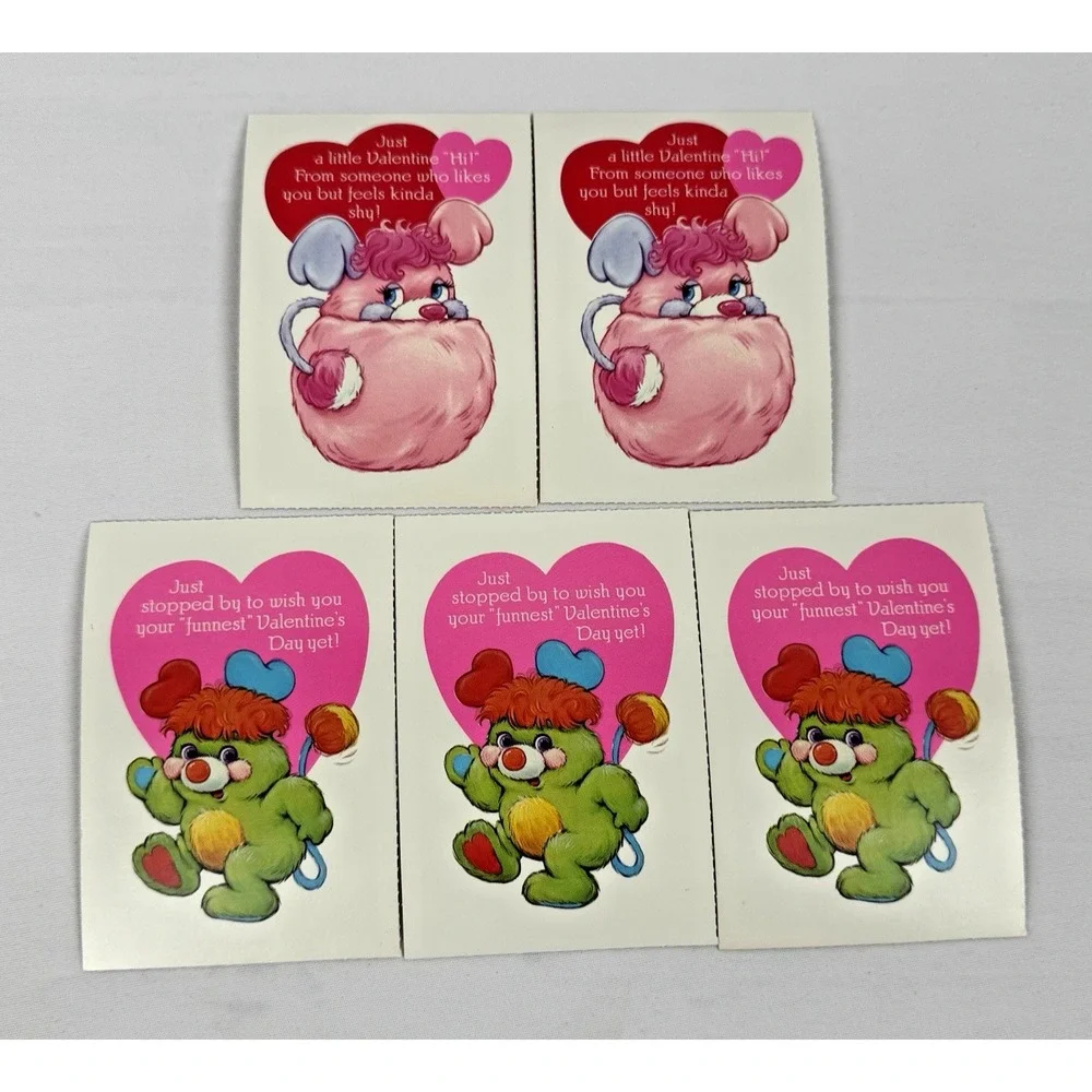 VTG‎ 80's POPPLE's Valentine's Day Greeting Cards Lot (9) Unused with Envelopes